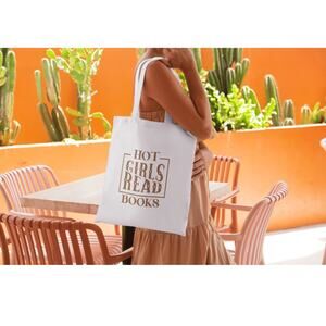 Hot Girls Read Books Canvas Totebag Book Lovers